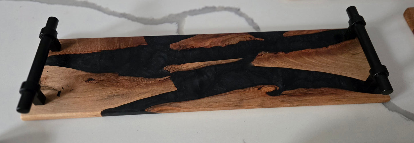 Live Edge Maple & Epoxy Serving Tray