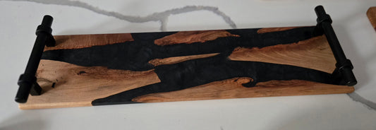 Live Edge Maple & Epoxy Serving Tray